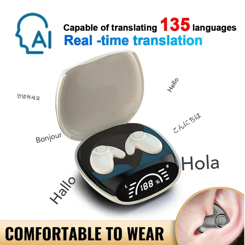 AI Translation Bluetooth 5.3 Earbuds – 135 Languages