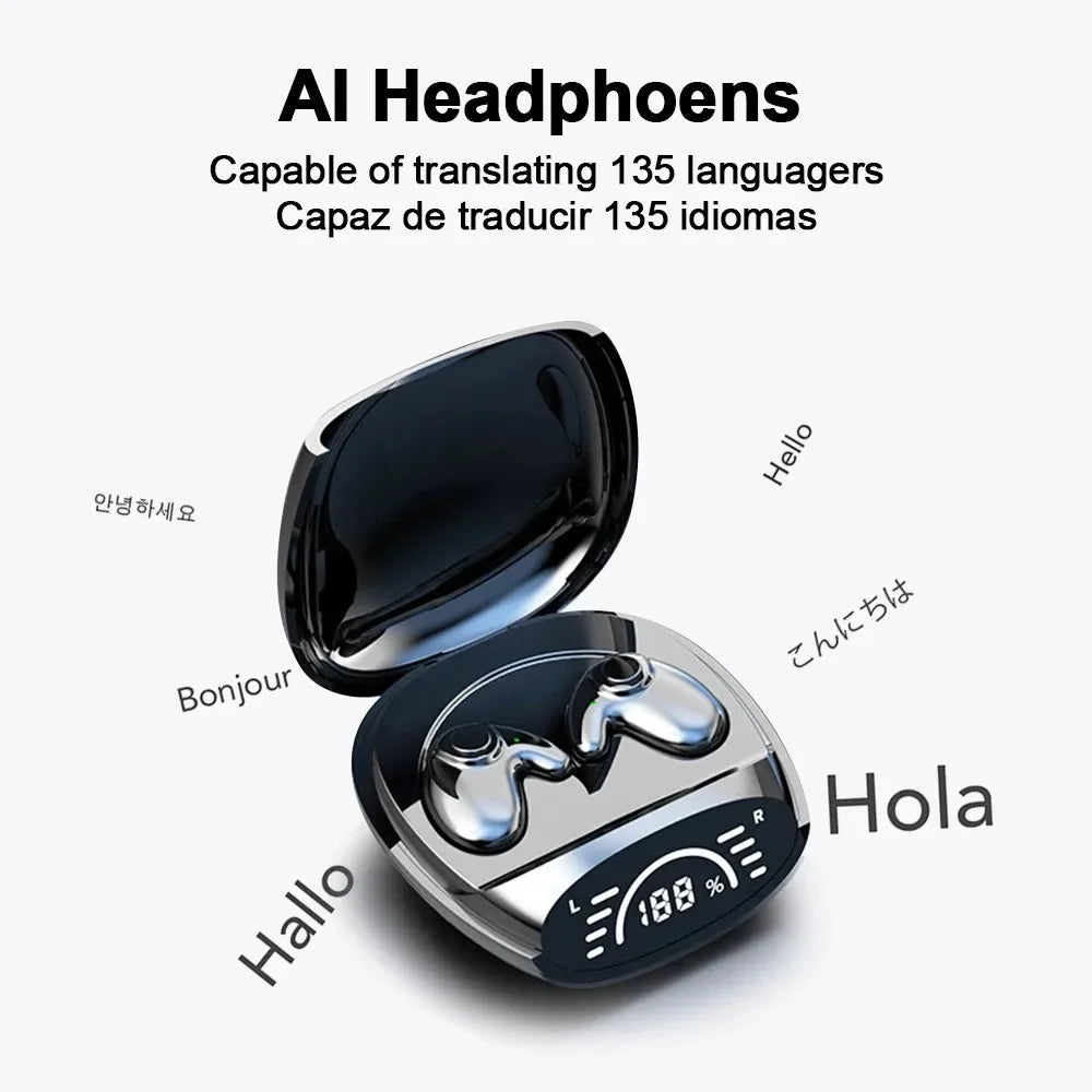 AI Translation Bluetooth 5.3 Earbuds – 135 Languages