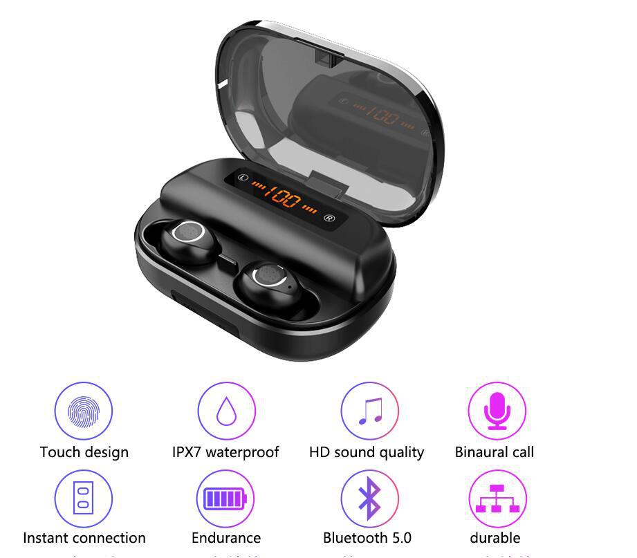 Portable wireless earphones