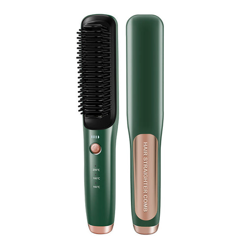 Dual-Purpose Wireless Hair Styler with Straightening and Curling