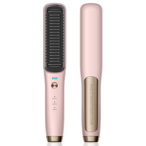 Dual-Purpose Wireless Hair Styler with Straightening and Curling
