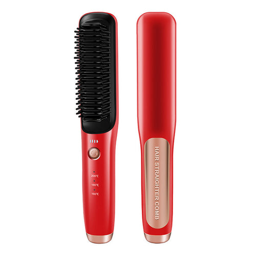 Dual-Purpose Wireless Hair Styler with Straightening and Curling