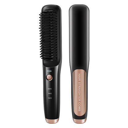 Dual-Purpose Wireless Hair Styler with Straightening and Curling