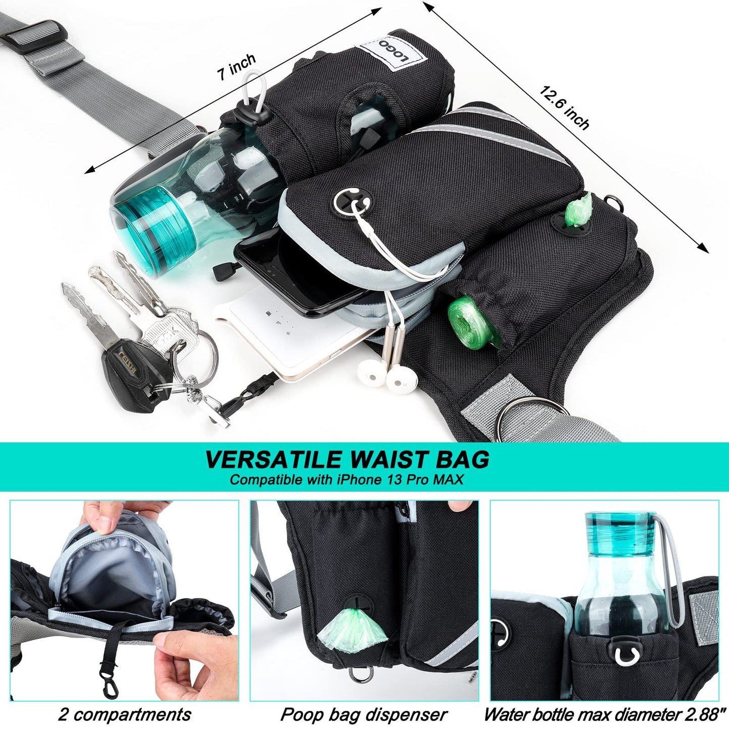 Portable Animal Leash for Outdoor Exercise and Walking
