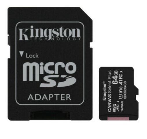 KINGSTON 64GB MicroSD SDHC SDXC Class10 UHS-I Memory Card 100MB/s Read