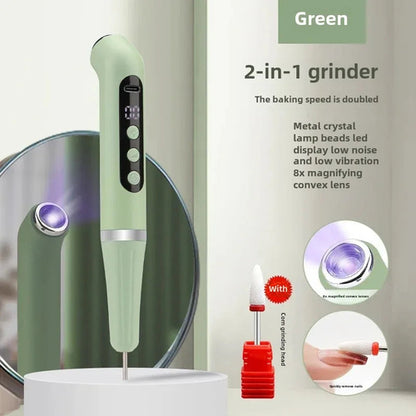 Two-In-One Portable Manicure Pedicure Kit USB Rechargeable