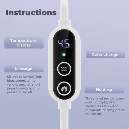 3D Eye Mask 6 level Vibration Eye Mask 3 Level Heated Electric Steam