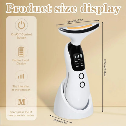 Neck Facial Massager Face Sculpting Tool with Rechargeable Base