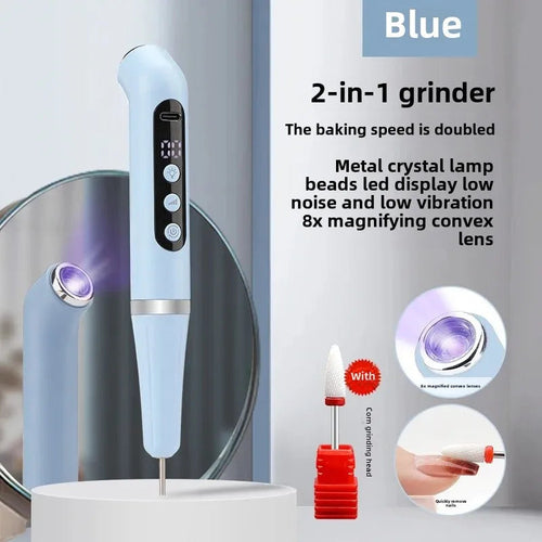 Two-In-One Portable Manicure Pedicure Kit USB Rechargeable