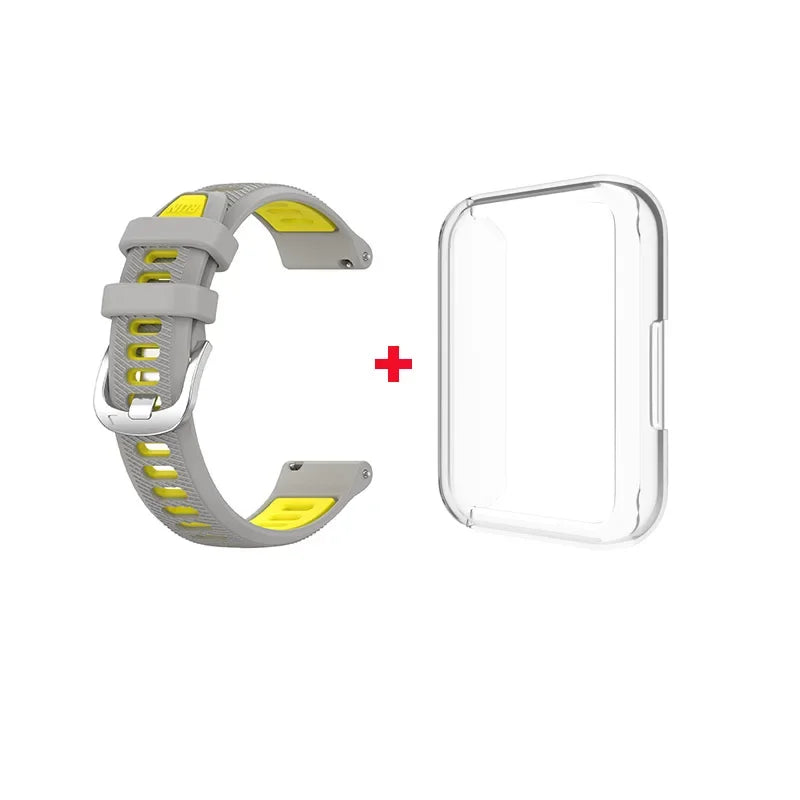 Sport Run Silicone Strap Band / Transparent Case for Samsung Galaxy Fit 3 Replacement Strap