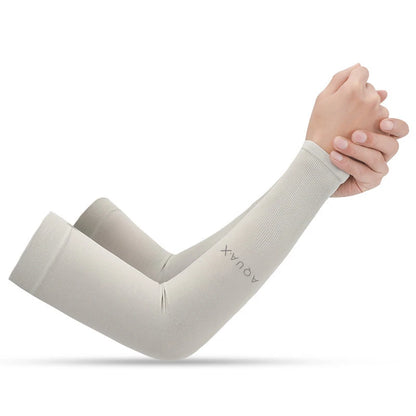 Summer Sun Protection Sleeves Men Women Ice Silk Cycling Driving Cool Arm Warmers Elastic Anti-Sunburn Outdoor Hiking Arm Cover