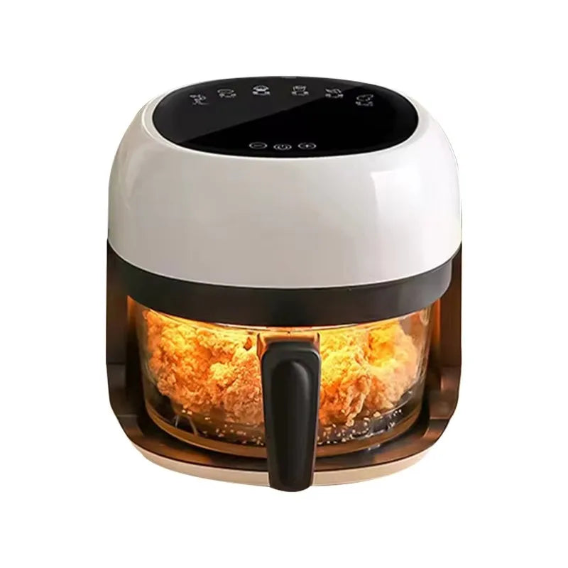 Intelligent Air Fryer Household Transparent Glass Visual Window Oil Smoke Free Fried Chicken Wings Air Fryer Toaster Oven OEM
