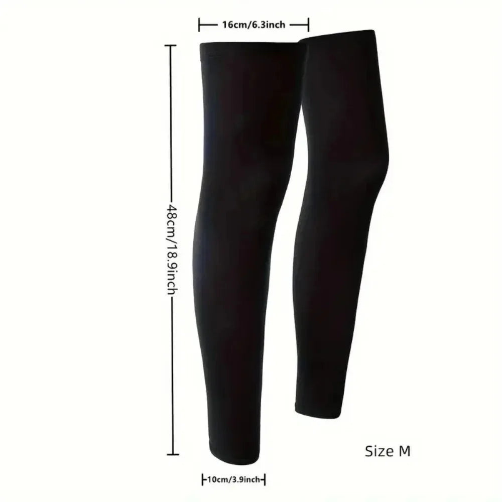 Unisex Summer Leg Sleeves Socks UV Protection High Elastic Breathable Quick Dry Silicone Non Slip For Cycling Running Sun