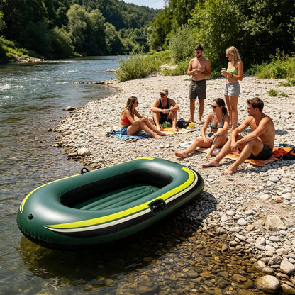 Inflatable Boat for Adults, Thickened Non-Slip Leakproof Blow Up Raft for Water Fun, Pool Lake River Beach Outdoor Summer