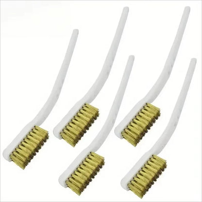 1/3/5pcs Mini Brass Wire Brush Set for Paint & Rust Removal Industrial Metal Polishing Burr Cleaning Tool