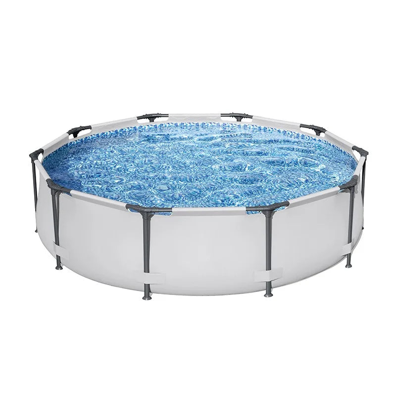 305 x 76 cm Round Frame Pool, A Private Pool for 1–5 People, Allowing You and Your Family To Enjoy A Cool Summer