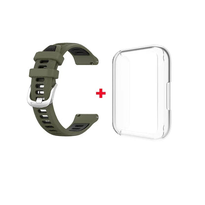 Sport Run Silicone Strap Band / Transparent Case for Samsung Galaxy Fit 3 Replacement Strap