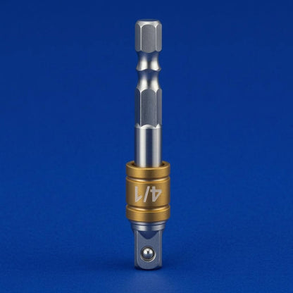 Hex Shank Adapter Bit Electroplated Hex to Square Adapter Socket Converter Forged Metal Power Tool Part Compact