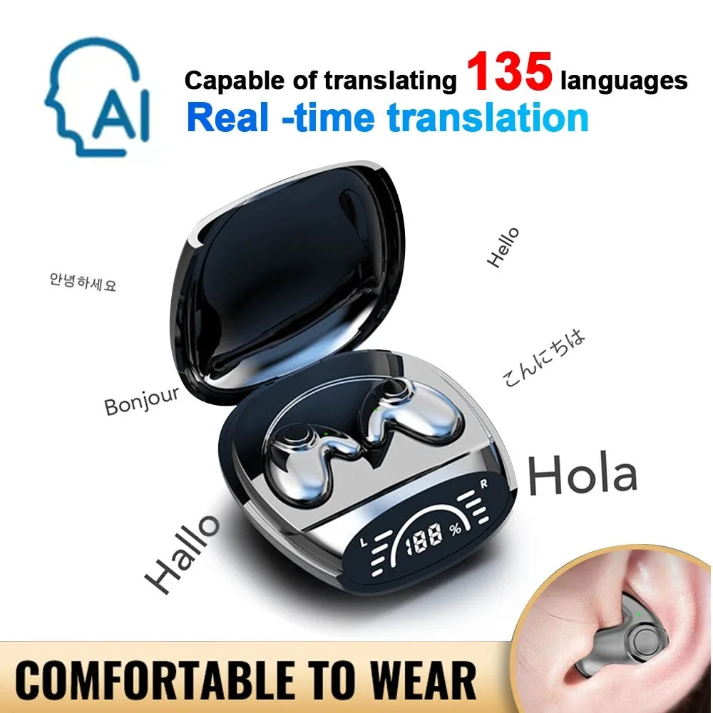 AI Translation Bluetooth 5.3 Earbuds - 135 Languages