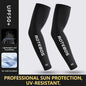 GOBYGO 1Pair Men Summer Cooling Arm Sleeves Breathable Elastic Ice Silk UV Protection Sleeves Outdoor Sports Driving Fishing