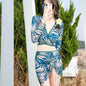 Women's 2026 Trendy 3 Piece Bikini Set Long Sleeve Swimsuit Modest Tummy Control Beachwear Summer Surfing Suit
