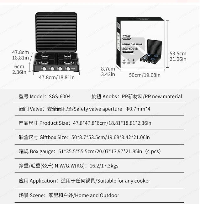 Cookware Accessories 4 Burners Electric Gas Stove with Oven Small Kitchen Appliances Professional Manufacturer