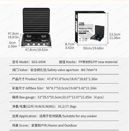 Cookware Accessories 4 Burners Electric Gas Stove with Oven Small Kitchen Appliances Professional Manufacturer