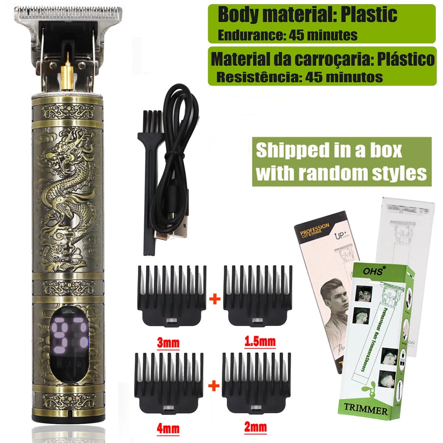 T9 Electric Hair Clipper 0mm Precision Beard & Body Trimmer