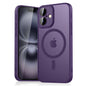 Luxury Magnetic Matte Translucent Armor Shockproof Case For iPhone 11 12 13 14 15 16 For Magsafe Wireless Charge Cover