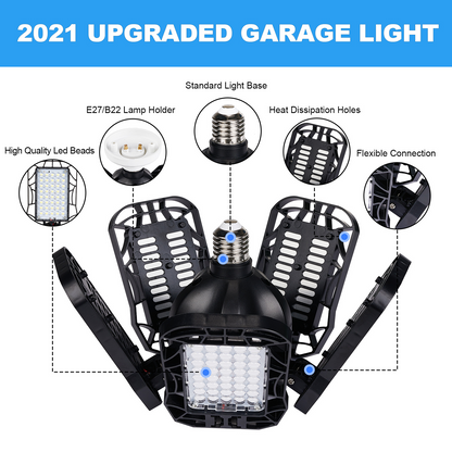 100W LED Garage Light - 12000LM 6500K