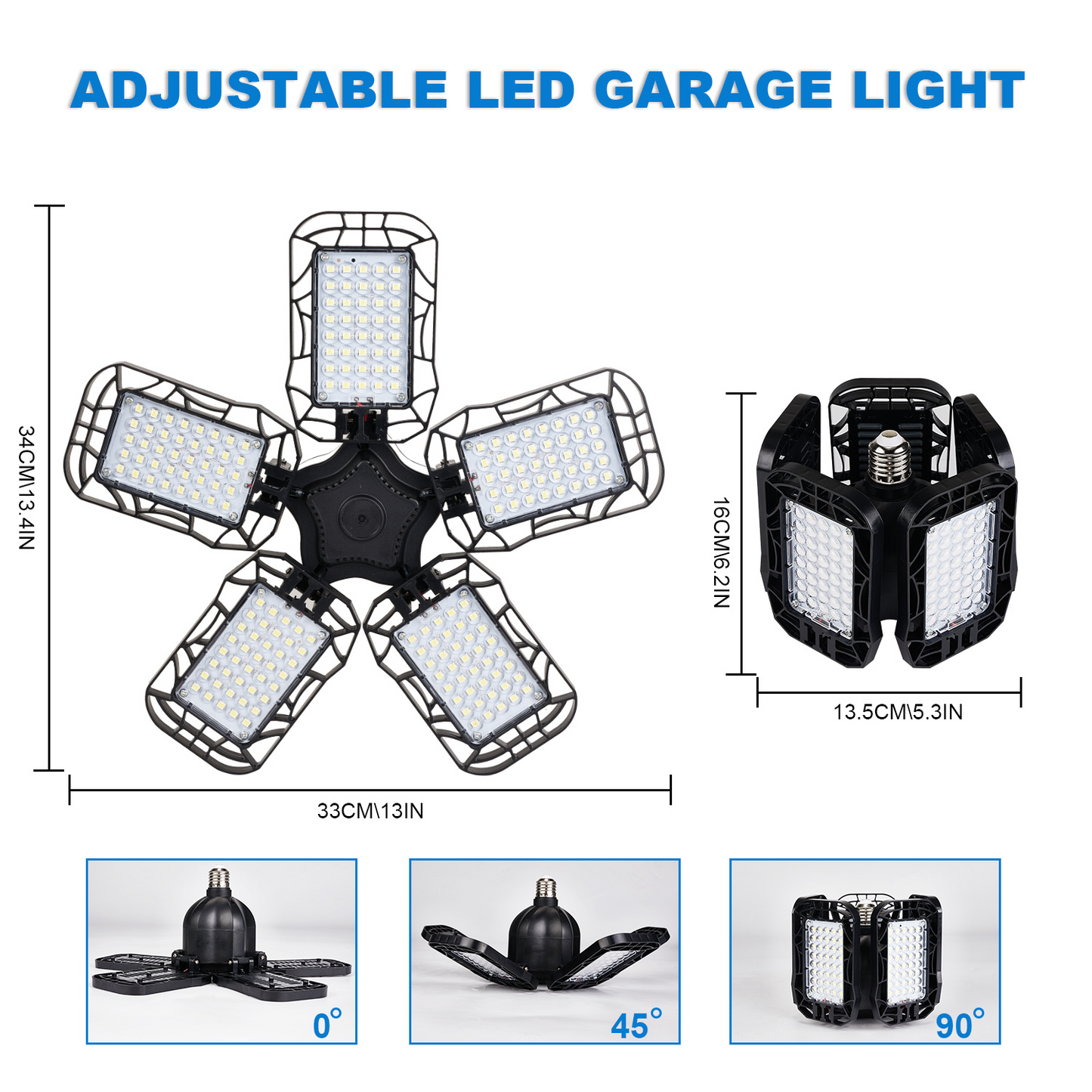 100W LED Garage Light - 12000LM 6500K