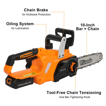 Winado 20v Lithium Cordless Chainsaw