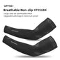 ROCKBROS Summer Arm Sleeves Ice Fabric Cool UV Protection Breathable Running Cycling Arm Sleeves Quick Dry Sports Arm Warmers