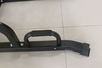 Power Tower Station with Push-up Rod Pull-up Rod Upper Body Strength Training Fitness Equipment Steel Frame Black