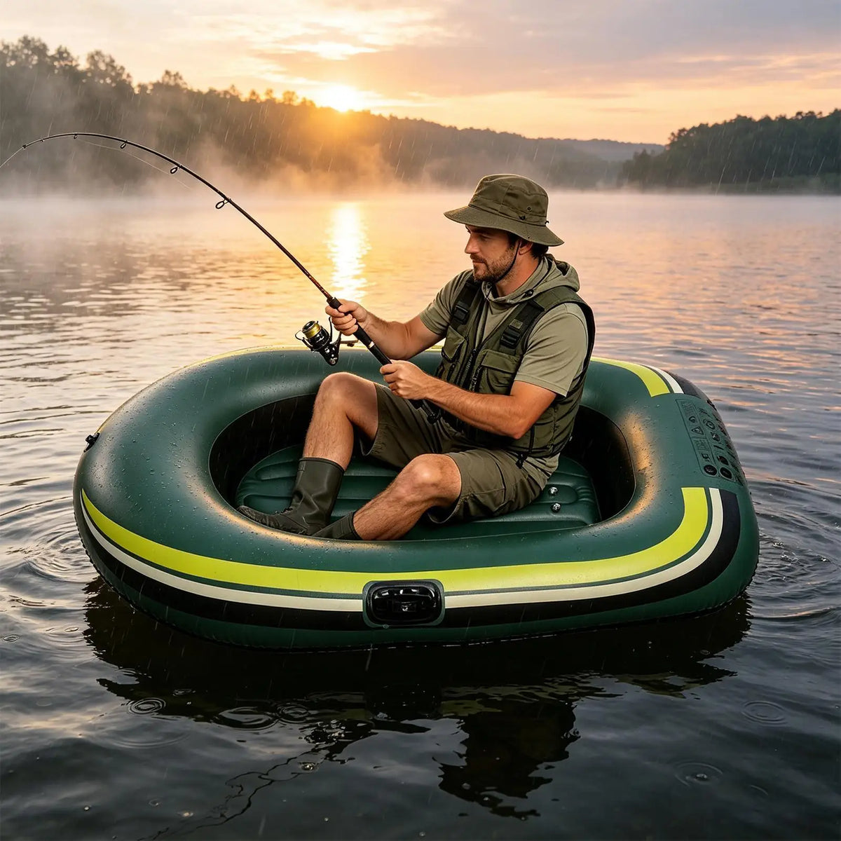 Inflatable Boat for Adults, Thickened Non-Slip Leakproof Blow Up Raft for Water Fun, Pool Lake River Beach Outdoor Summer