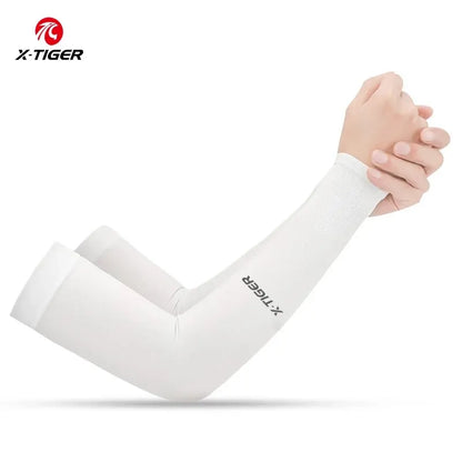 X-TIGER Cycling Arm Summer Ice Cloth Cycling Sleeves Sun Protection Unisex Breathable Running Volleyball Sleeves Outdoor