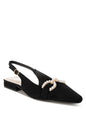 Salova Pearl-Studded Horsebit Flats