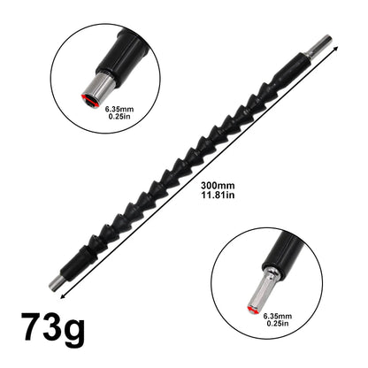 200-300mm hexagonal handle black soft shaft hand drill screwdriver head universal joint extend connect rod Power tool accessory