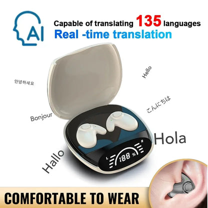 AI Translation Bluetooth 5.3 Earbuds – 135 Languages