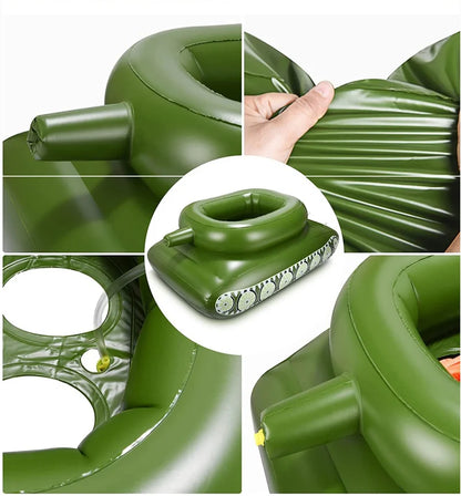 Giant Inflatable Pool Float with Water Gun Summer Floating Ride-On Seat Adult Water Spray Beach Party Game
