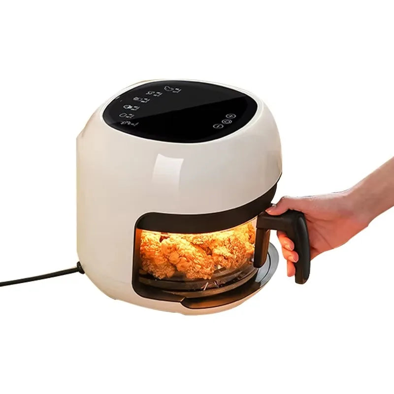 Intelligent Air Fryer Household Transparent Glass Visual Window Oil Smoke Free Fried Chicken Wings Air Fryer Toaster Oven OEM