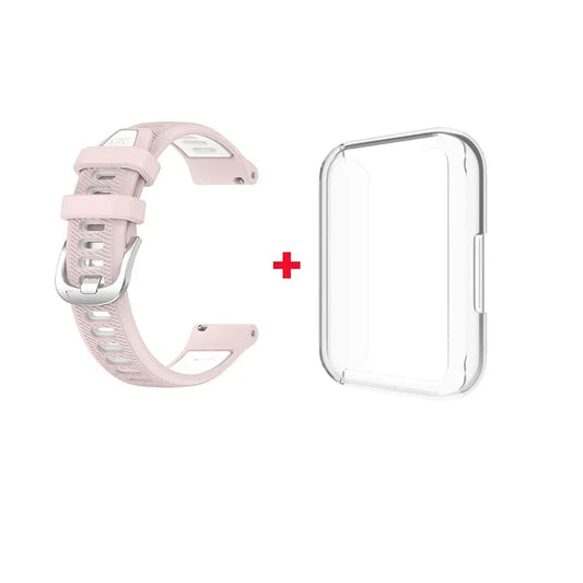 Sport Run Silicone Strap Band / Transparent Case for Samsung Galaxy Fit 3 Replacement Strap