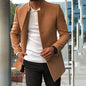 Men's Slim Coat Fashion Single-breasted Solid Color Business Jackets