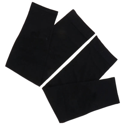 2 Pcs Leg Sleeves for Men UV Protection Legs Kits Arm Cuffs Outdoor Ice Silk Protectors Black Sunscreen Guards Summer