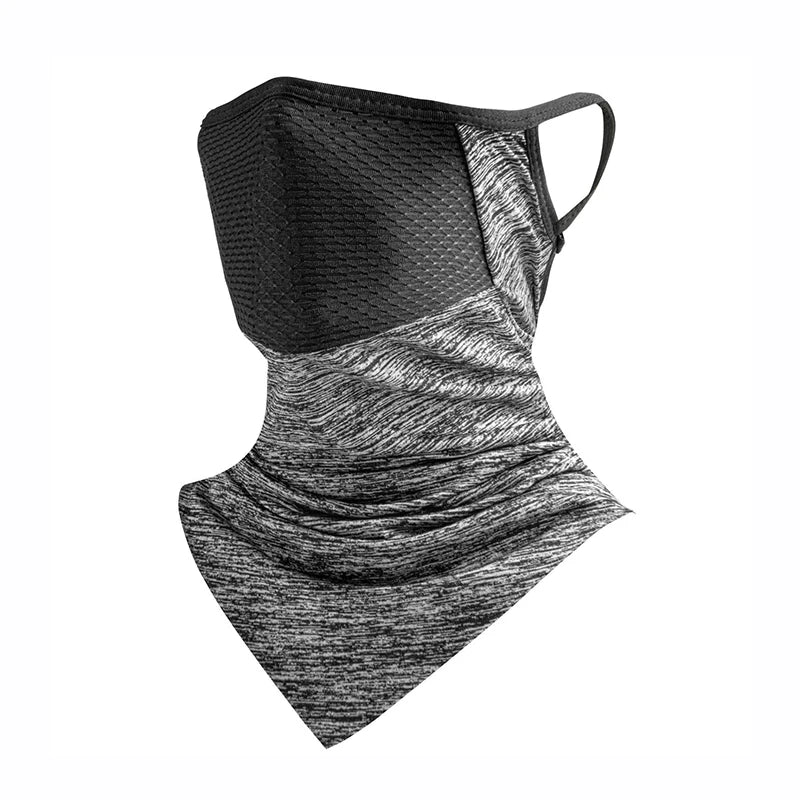 Fishing Sun Protection Face Mask Breathable Summer Cooling Unisex Neck Gaiter Ear-Hanging Triangle Scarf Cycling Face Cover