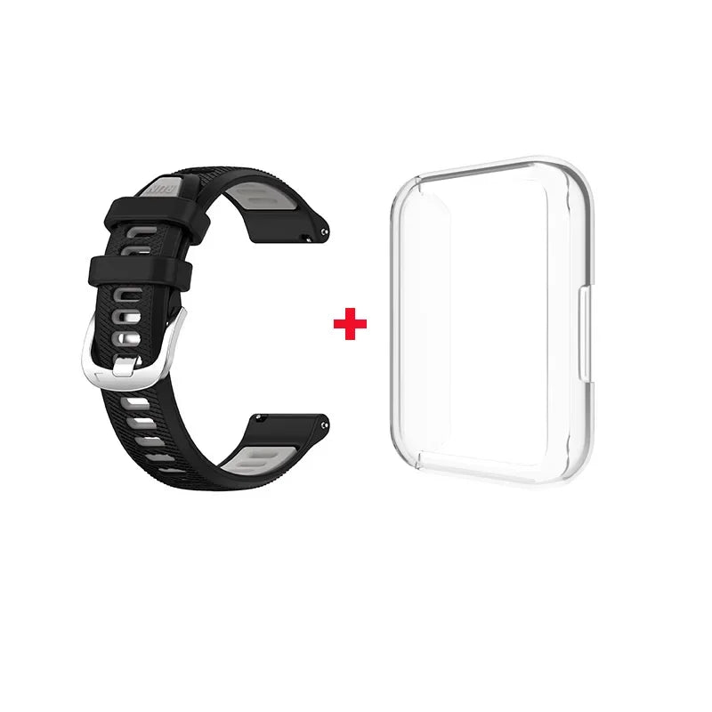 Sport Run Silicone Strap Band / Transparent Case for Samsung Galaxy Fit 3 Replacement Strap