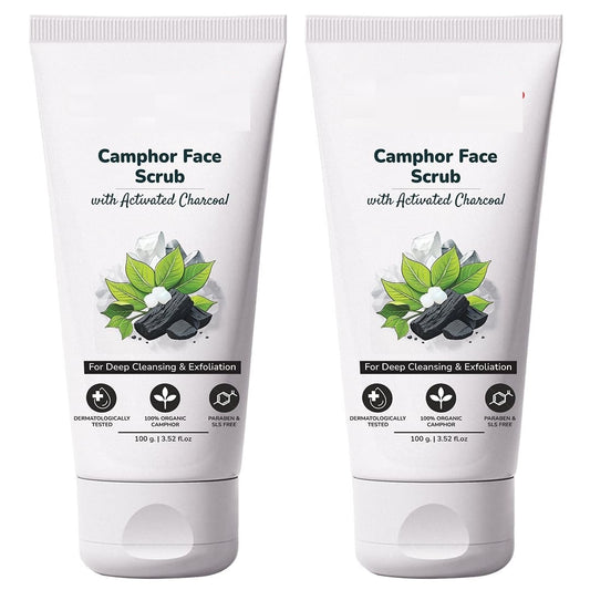 Charcoal Face Scrub Infused With Activated Charcoal - 100ml - Pack of