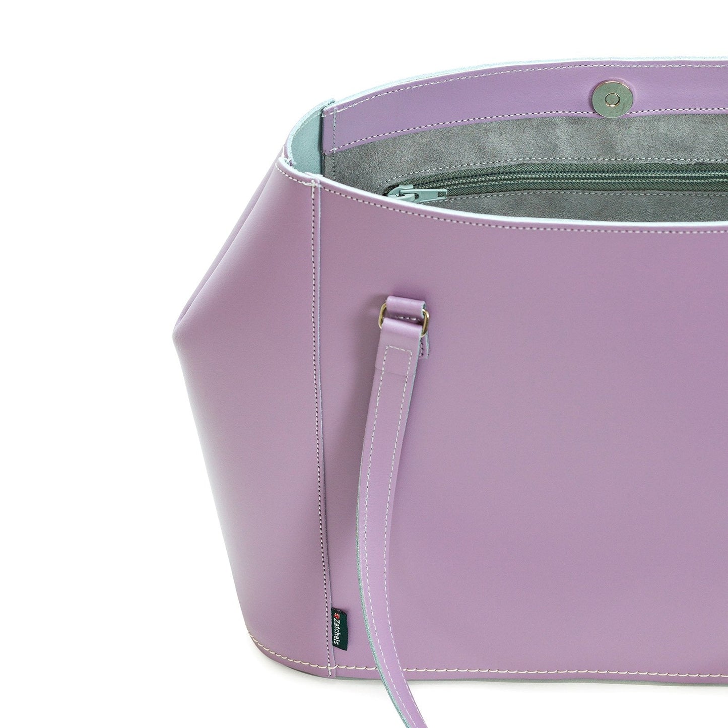 Leather Tote Bag - Pastel Violet